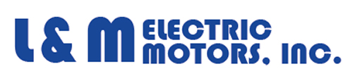 A blue and white logo for electric motors.
