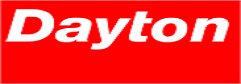 A red banner with the word " dayton ".