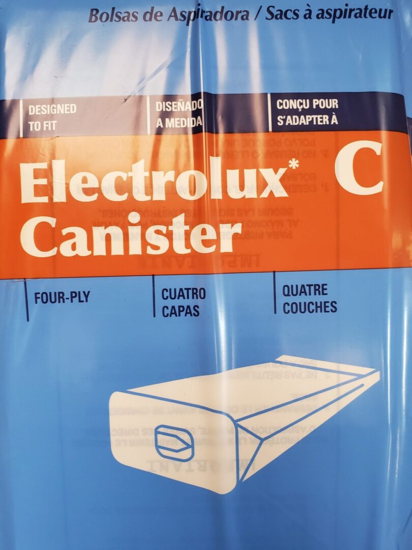 A box of electrolux canister c type bags