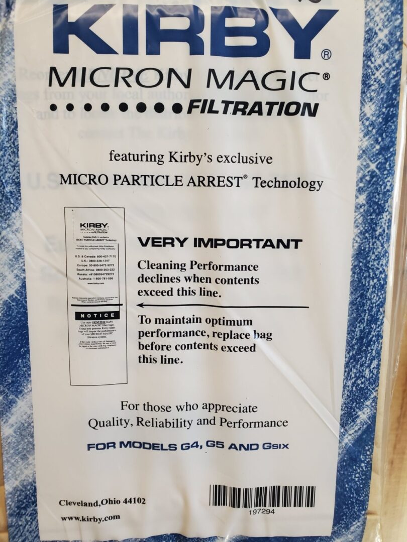 Kirby Micron Magic Filtration